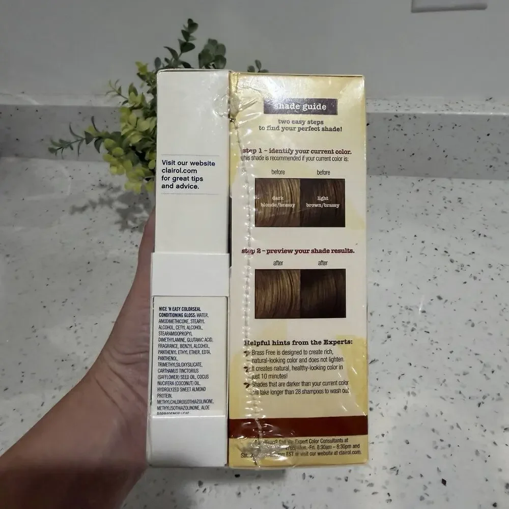 Vintage Clairol Natural Instincts Brass Free Hair Color 7C Dark Blonde